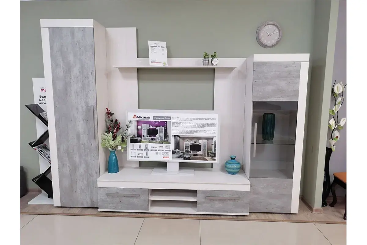 Леон Гостиная со шкафом — Мебель-центр Озерцо