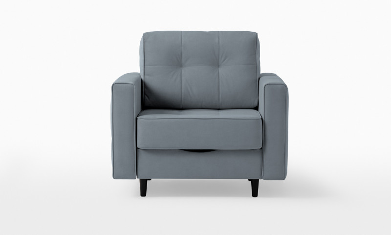 Кресло -кровать Amani Pro, ткань Sky Velvet 08 (подлокотник: 15 см) — купить в Озерце
