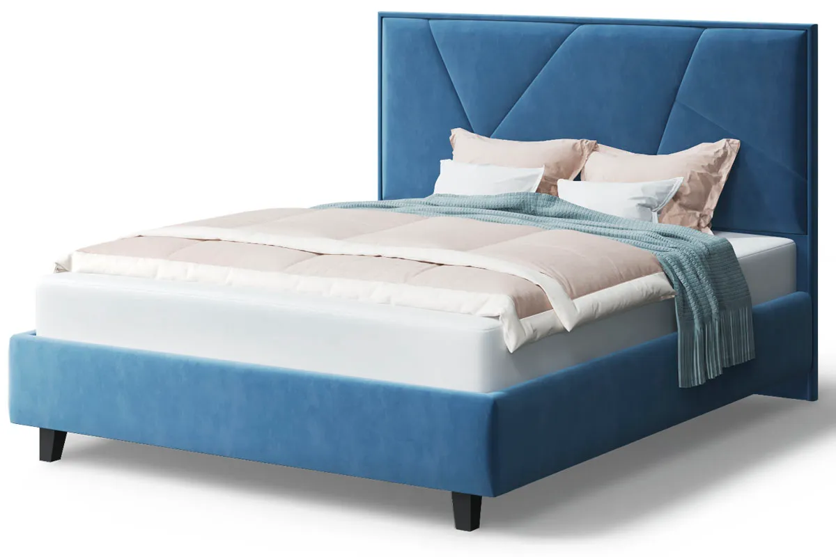Кровать на опоре Ингрид с ПМ 160х200 (Бренди лайт 08/Синий) - купить в Озерце