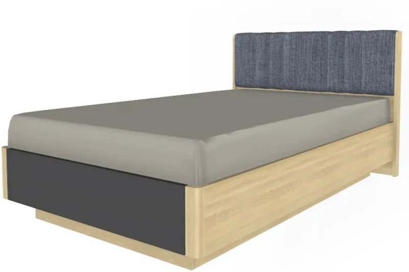 Кровать КР-4011-АС-АМ (Ясень Асахи/Антрацит Матовый) - купить в Озерце