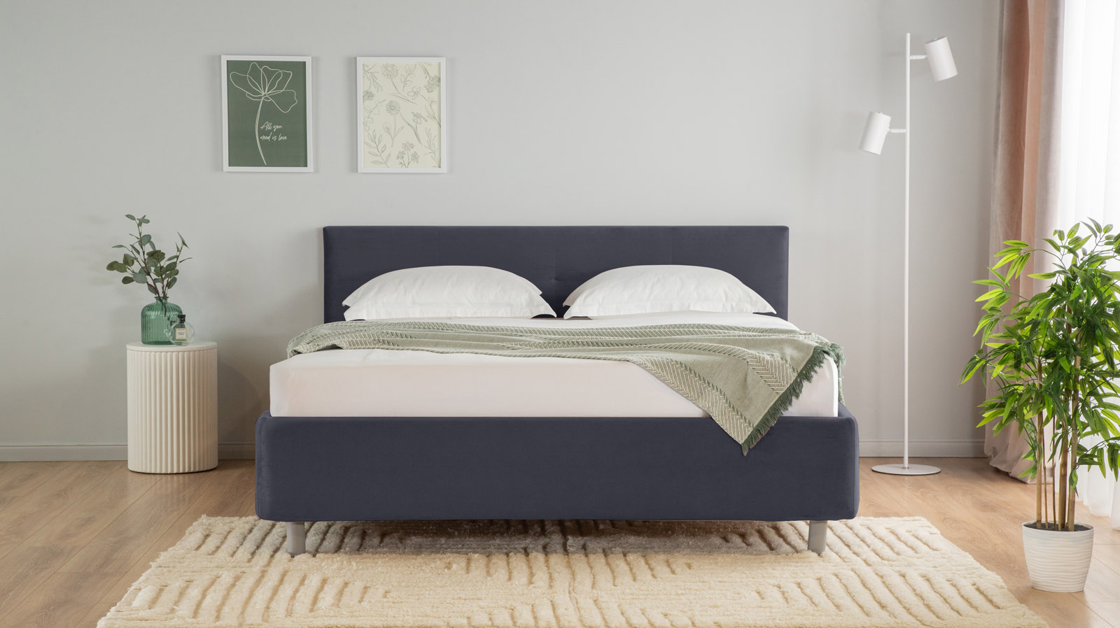 Кровать с подъемным механизмом Vanessa nova, ткань Sky Velvet 40, 90x200 - купить в Озерце