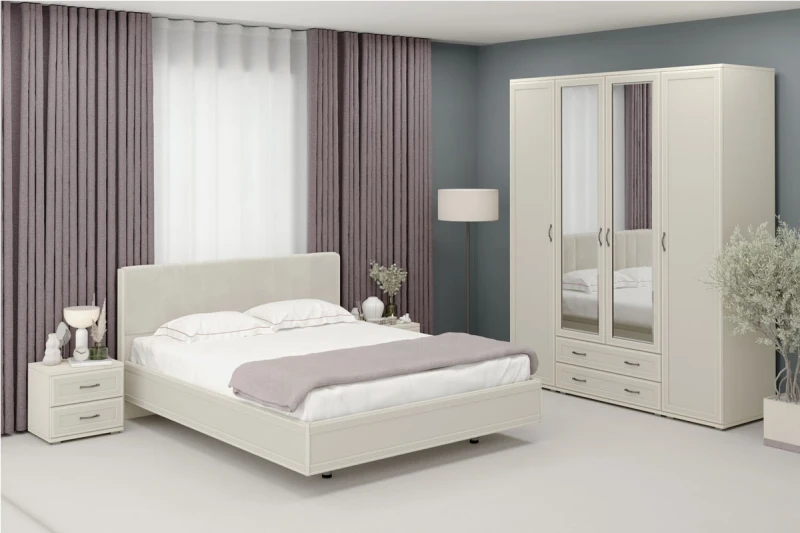 Готовый комплект для спальни СК-1020-СК-В (Серый Кашемир/Велюр) - купить в Озерце