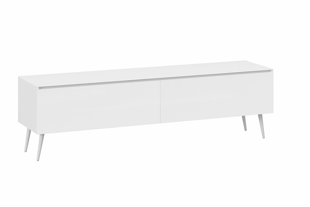 Тумба для теле- и радиоаппаратуры Глосс с опорами СМ-319.03.011 (Белый глянец) — Мебель-центр Озерцо