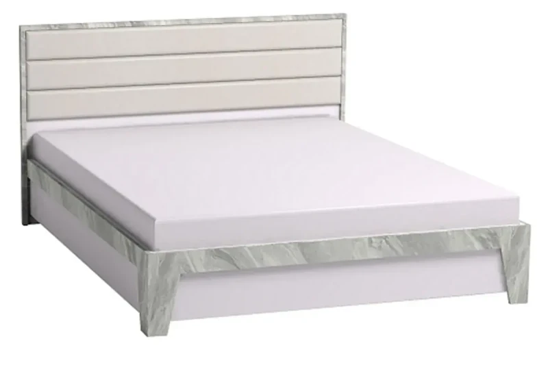 Кровать Айрис 306 Люкс без орт. основания 180х200 (Белый/Статуарио) - купить в Озерце