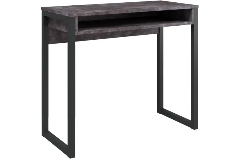 Стол Леонардо (Камень темный/Черный) — Мебель-центр Озерцо