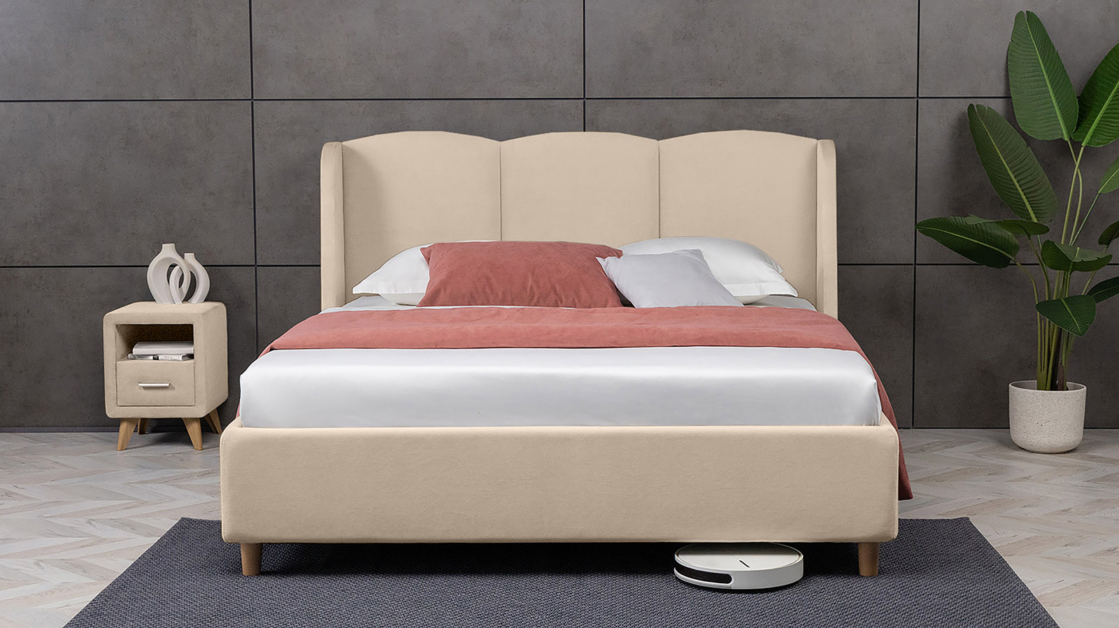 Кровать Milora Nova, Тк. Casanova Milk 160x200 - купить в Озерце