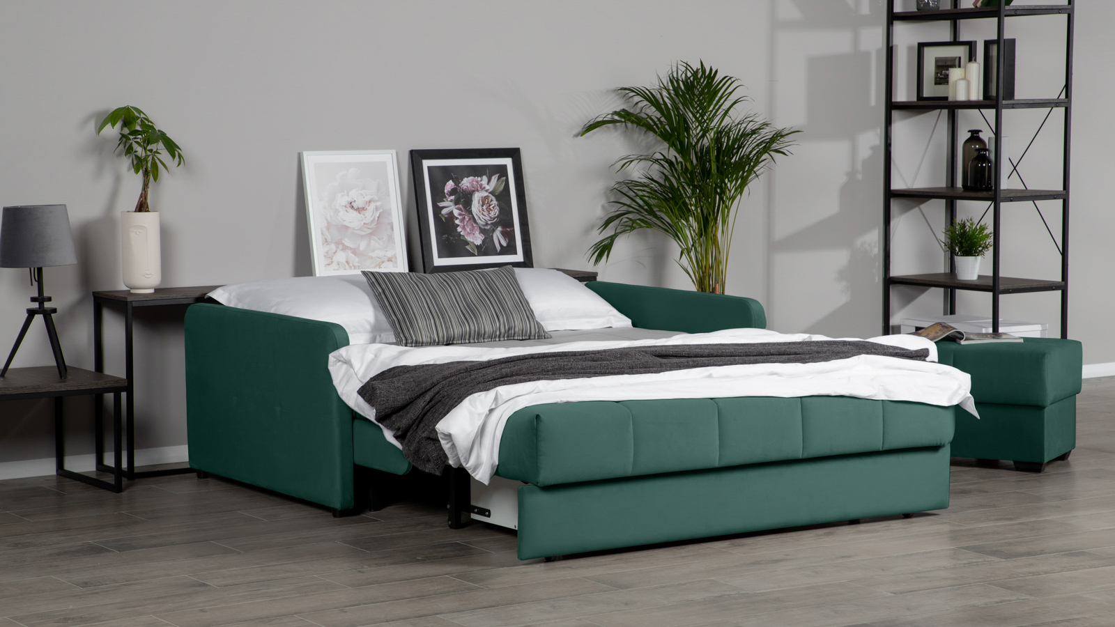 Диван - кровать Domo Pro с узкими подлокотниками, стежка квадрат, ткань Casanova Seawave 140x216 — купить в Озерце
