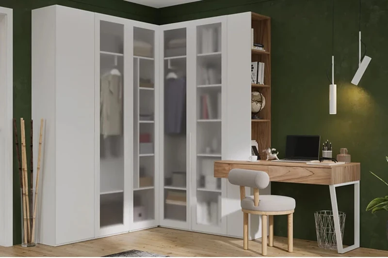 Спальный гарнитур Порто №5 ГН-393.005 (Яблоня Беллуно/Белый) - купить в Озерце