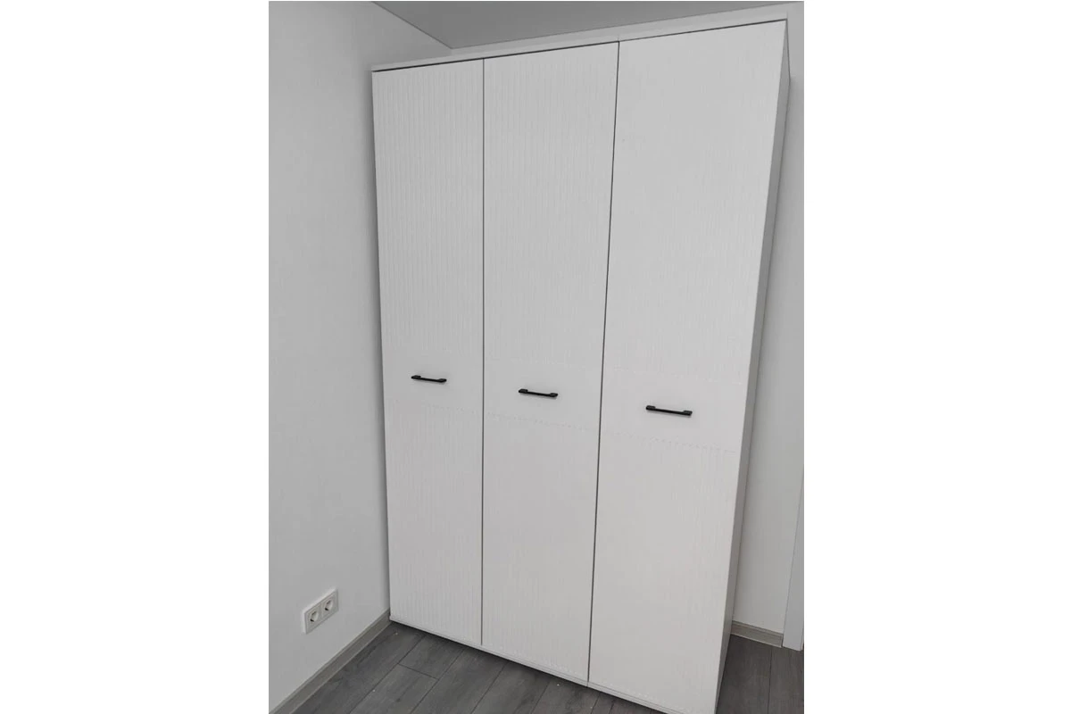 Шкаф Шарлиз 2-х дв. для платья и белья (Белое сияние/Белый снег) в мебель-центре Озерцо