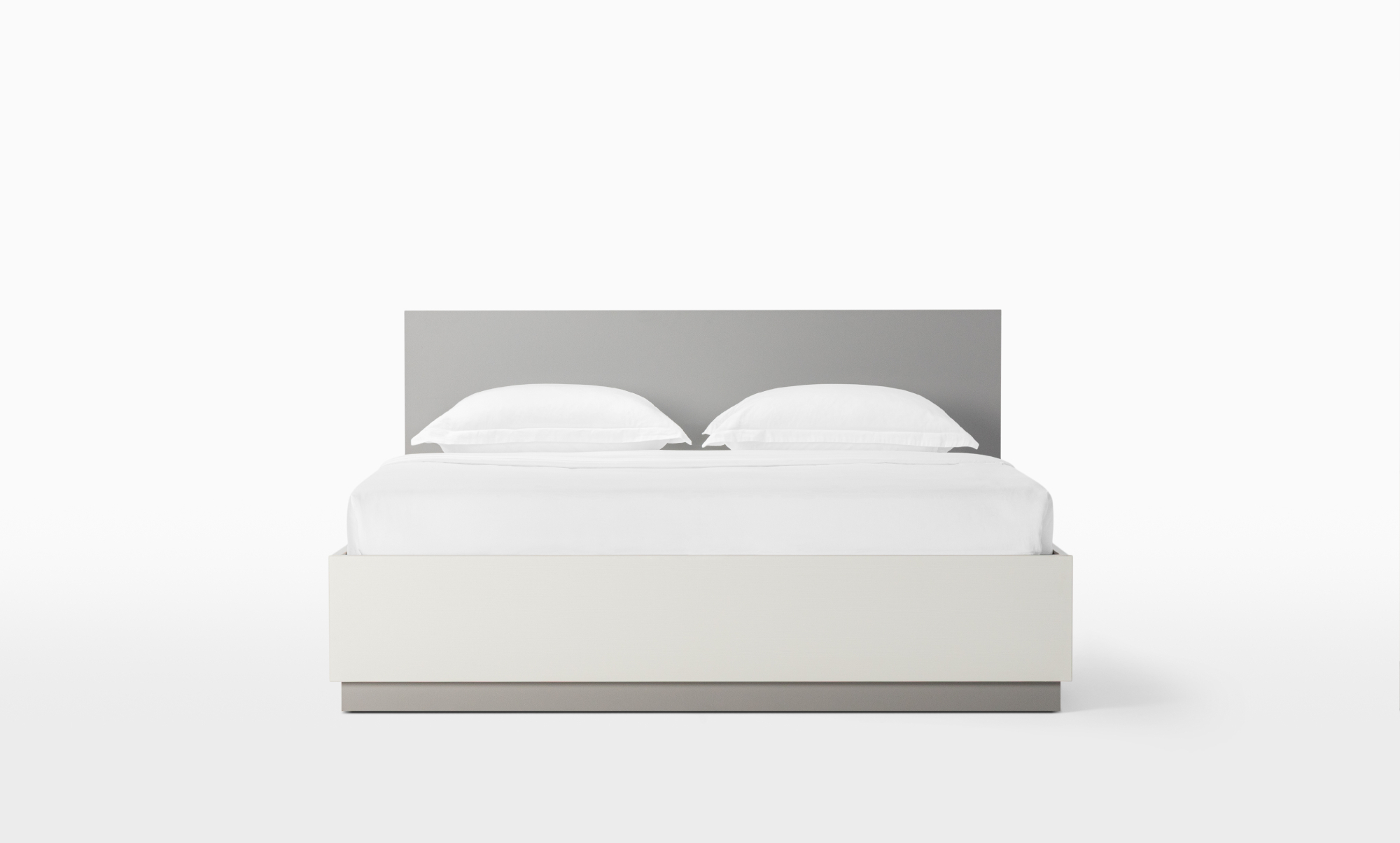 Комплект с подъемным механизмом Twills, цвет белый премиум+арктика серый, 180x200 + Тумба навесная Twills, цвет белый премиум+арктика серый - купить в Озерце