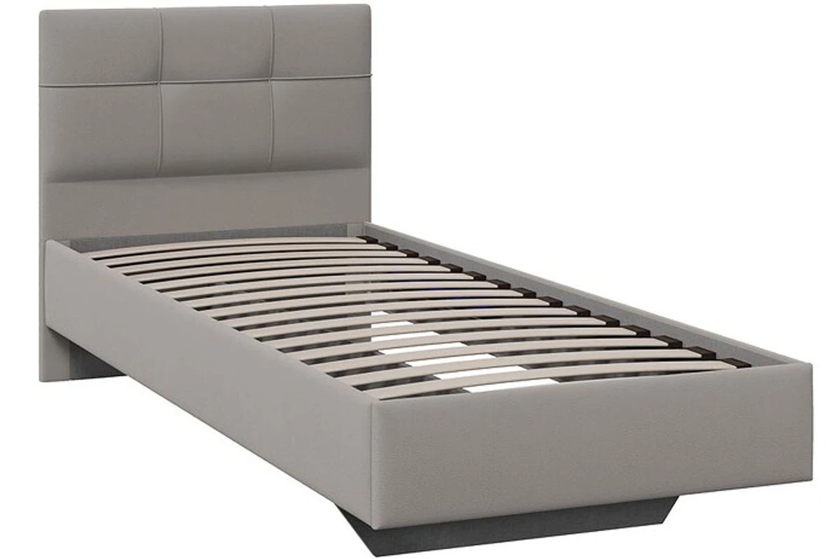 Кровать Элис с мягкой обивкой Тип 1 80х200 (Велюр/Ultra smoke) - купить в Озерце