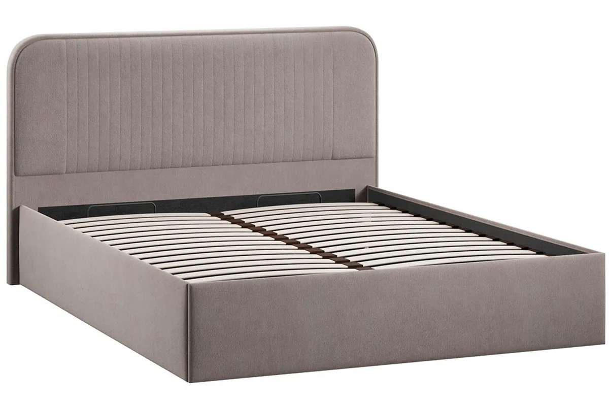 Кровать Тиффани Тип 1 с ПМ 160х200 (Велюр / Мокко темный) - купить в Озерце
