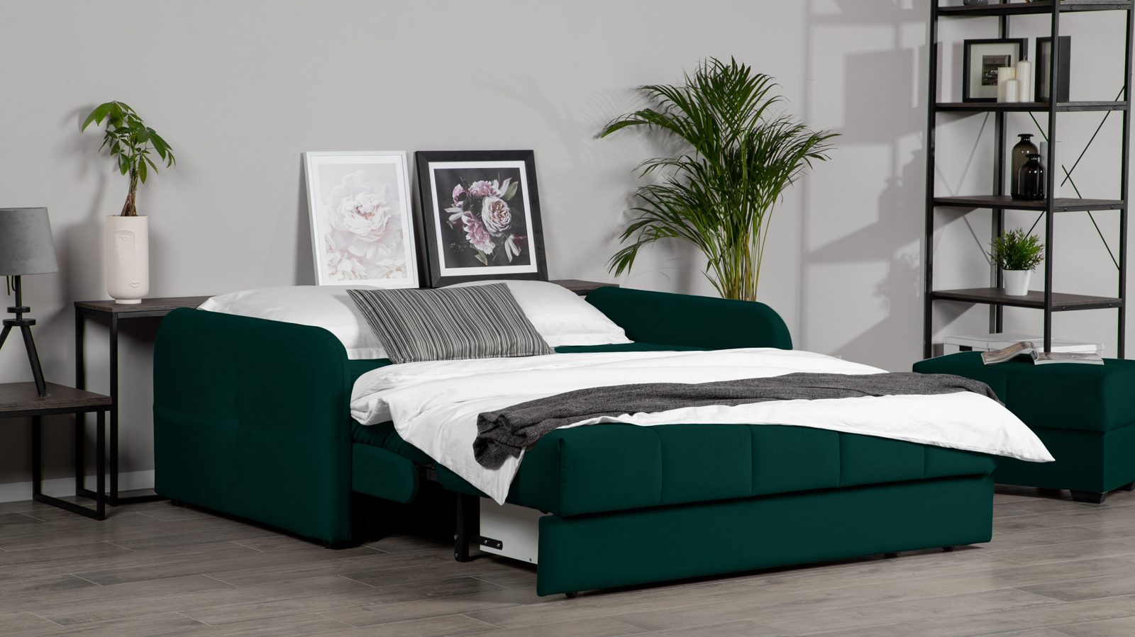 Диван - кровать Domo Pro с мягкими подлокотниками, стежка квадрат, ткань Sky Velvet 42 160x216 — в мебель-центре Озерцо