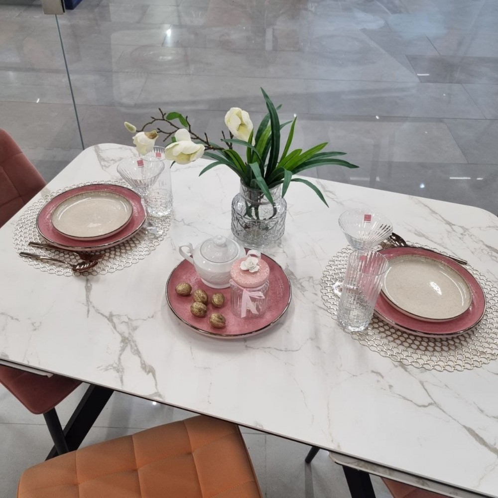 Стол LEON керамика Calacata Vaglioro - купить в Озерце