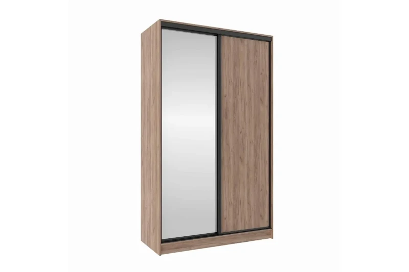 Шкаф-купе 1200 Домашний Зеркало/ЛДСП (Дуб Табачный Craft) в мебель-центре Озерцо