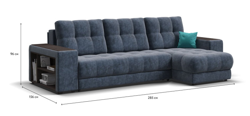 Угловой диван BOSS 3.0 XL Велюр Royal топаз NEW — купить в Озерце