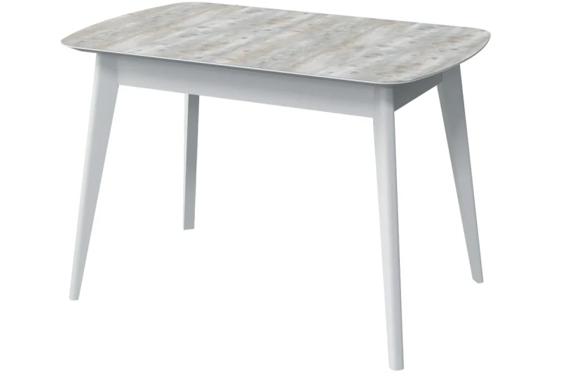 Стол Прайм раздвижной 1100 (Сосна Онтарио/ПУ белый) - купить в Озерце