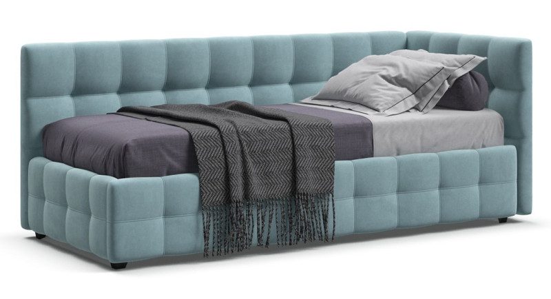 Кровать BOSS mini NEW велюр Monolit аква - купить в Озерце