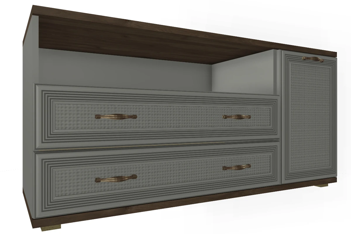 Гостиная Карина-22 (Гикори Джексон Темный/Серый Оникс) — Мебель-центр Озерцо