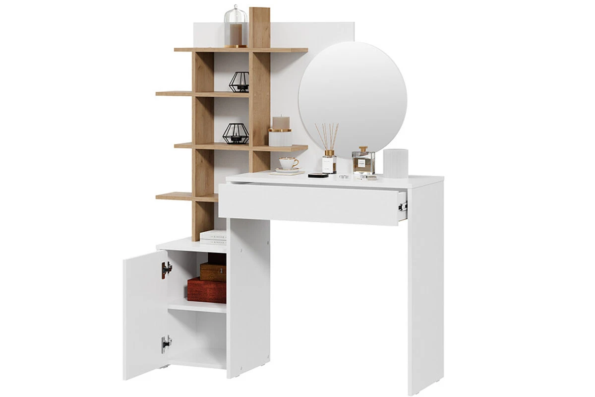 Стол туалетный Голден Тип 1 (Белый/Дуб крафт золотой) — Мебель-центр Озерцо
