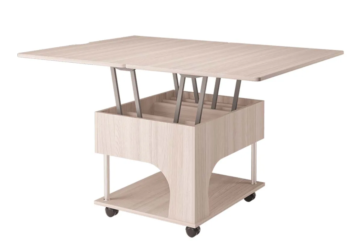 Стол-трансформер журнальный Ричмонд (Ясень светлый) — Мебель-центр Озерцо