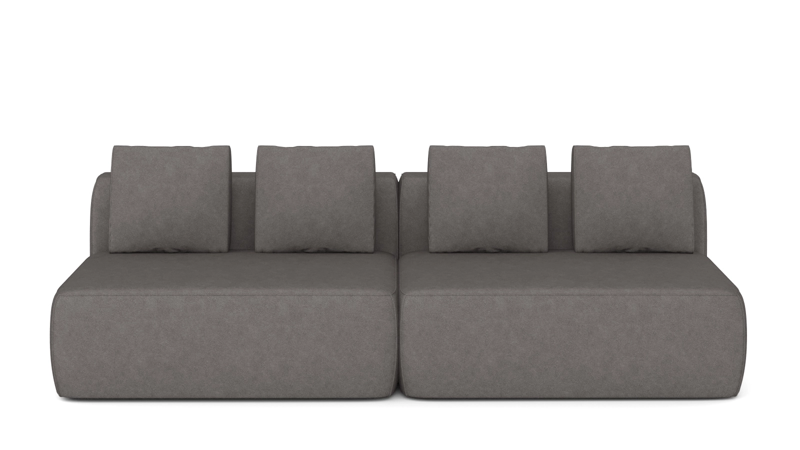 Диван модульный 2-секционный Molto 125+125 Тк. Galaktika ash 107x252 — купить в Озерце
