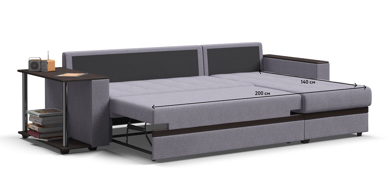 Атланта НПБ угловой диван Рогожка Мальмо платина — купить в Озерце