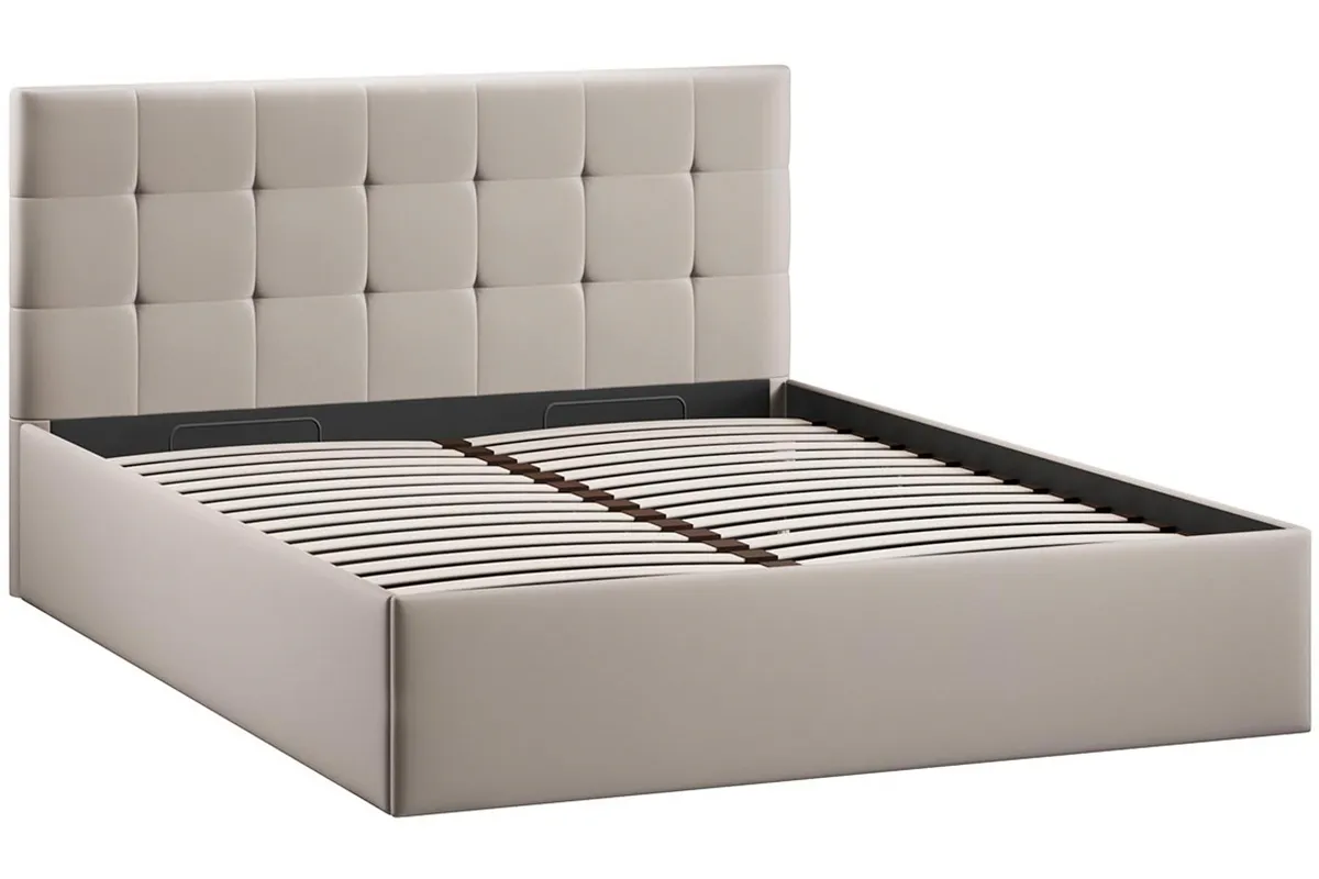 Кровать Джоли Тип 1 с ПМ и заглушиной 160х200 (Велюр/Confetti Smoke) - купить в Озерце