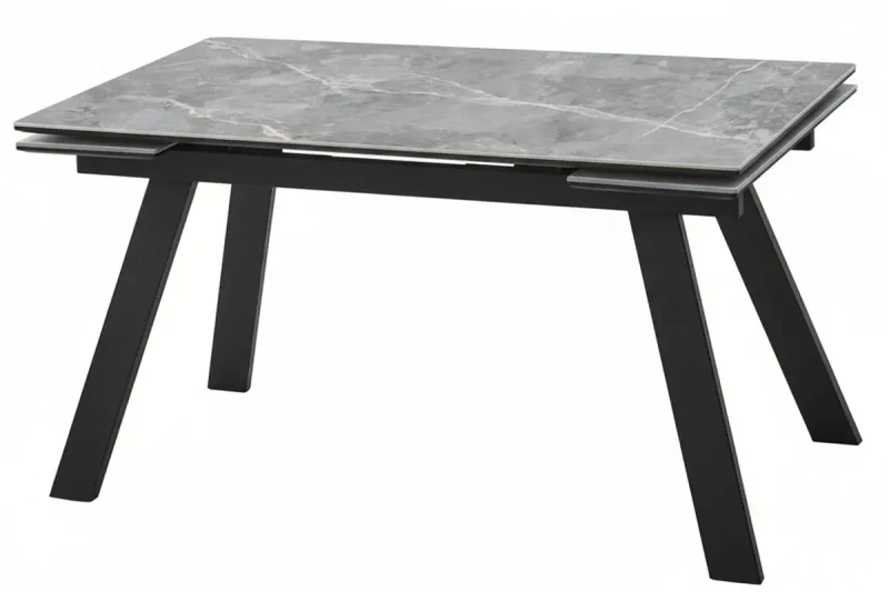 Стол обеденный Морис-2 (1400 / 1800) (ст. №2 / Керамика FNZ9206050 / МДФ черная кварц / Металл черный) - купить в Озерце