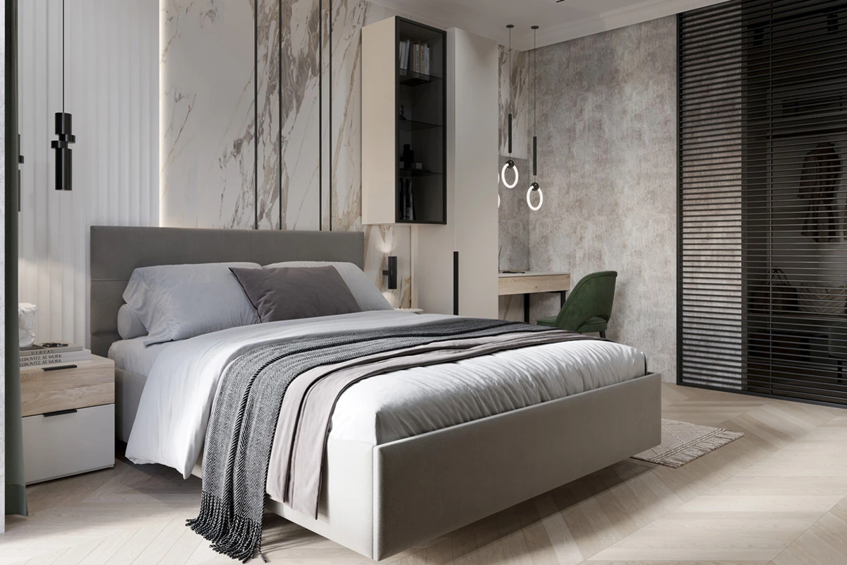 Кровать Мария МК 1.6 (Дымчато-серый) - купить в Озерце