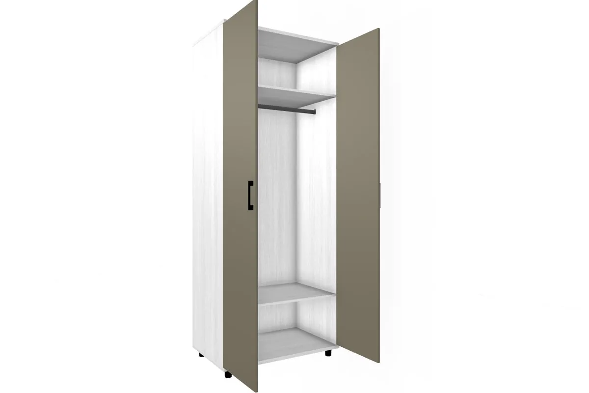 Шкаф для одежды и белья ШК-5002-СЯ-ЛМ (Снежный Ясень/Латте Матовый) в мебель-центре Озерцо