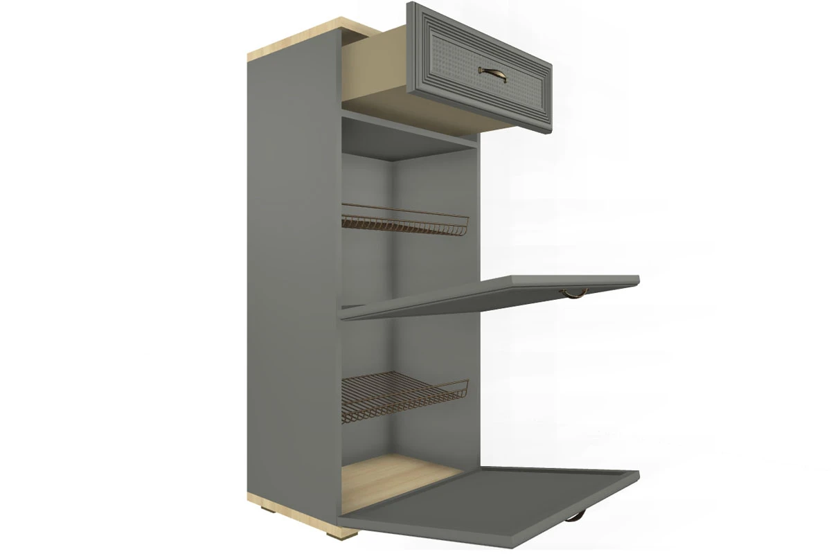 Тумба ТБ-1003-АС-СО (Ясень Асахи/Серый Оникс) — Мебель-центр Озерцо