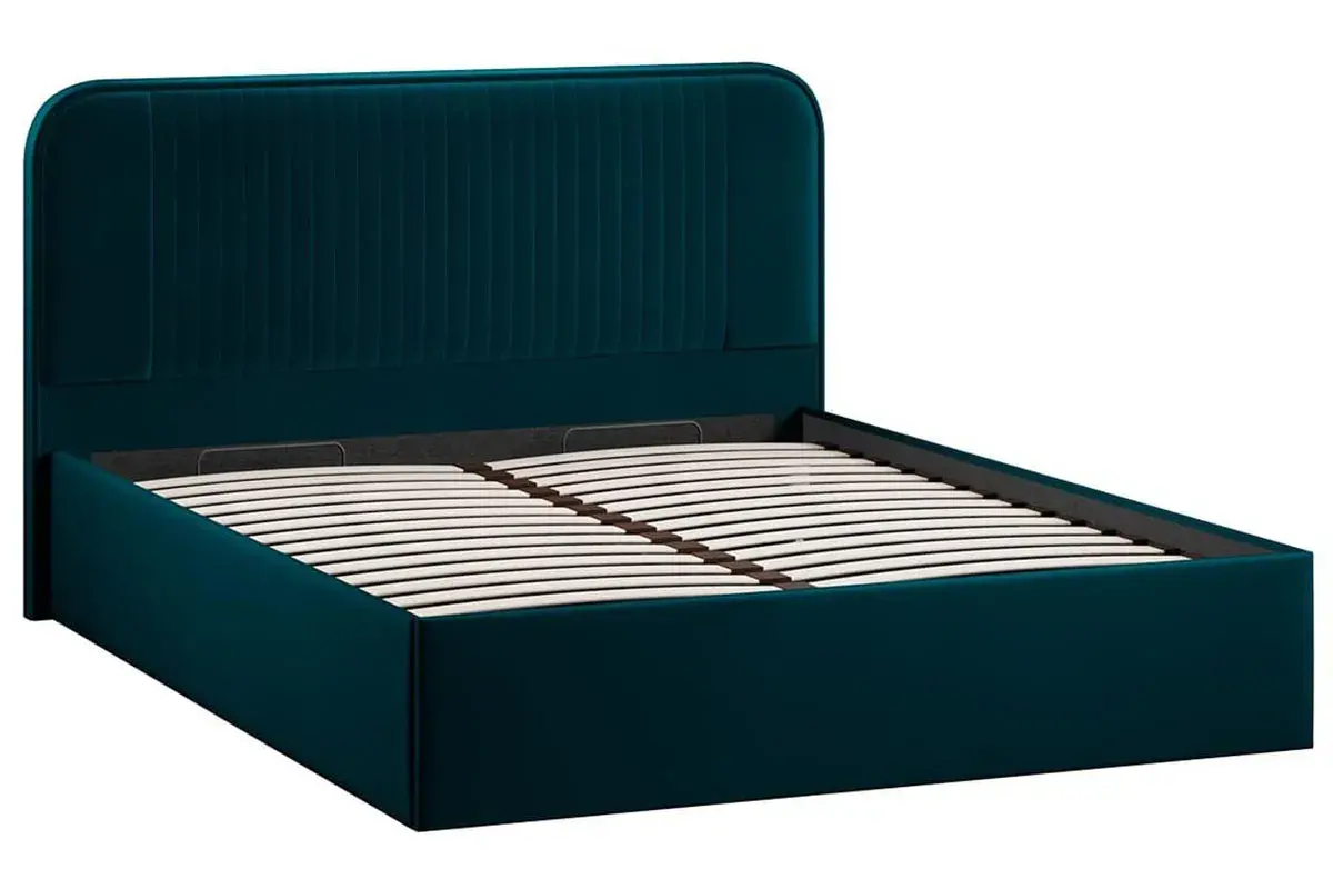 Кровать Тиффани c подъемным механизмом Тип 1 и заглушиной 180х200 (Велюр / Confetti Izumrud) - купить в Озерце