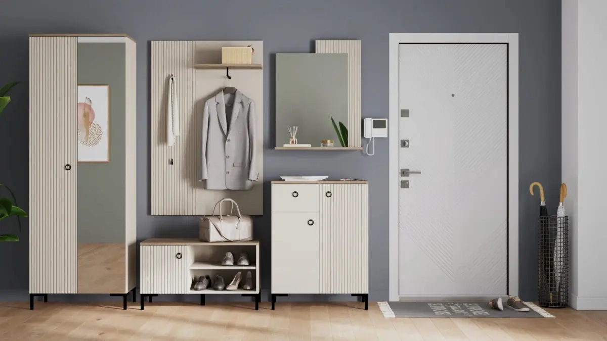 Тумба двухдверная с ящиком Zima 41x70, Дуб сильверджек ореховый+Глиняный серый — купить в Озерце