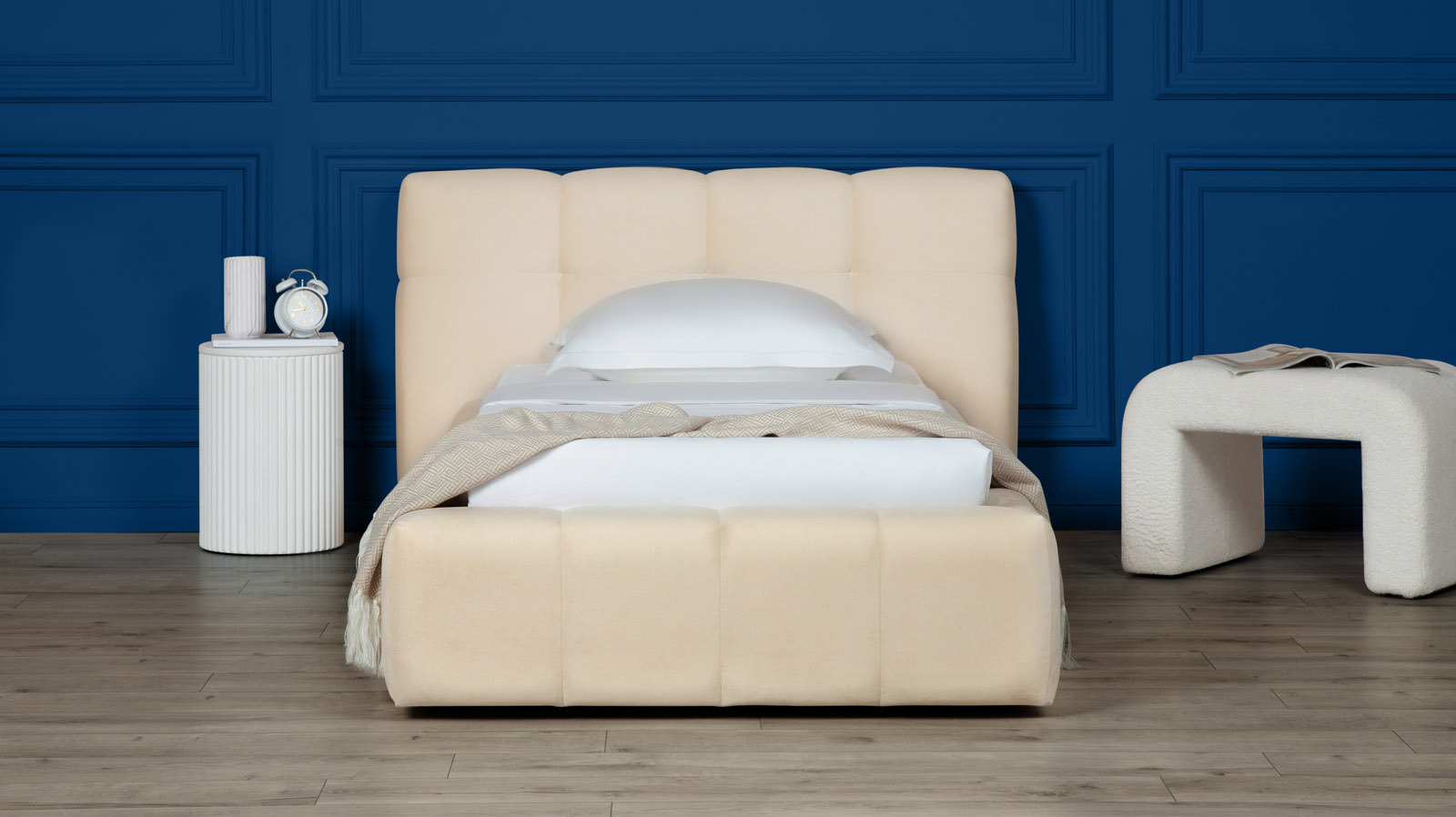 Кровать с подъемным механизмом Andria, ткань Sky Velvet 21, 200x200 - купить в Озерце