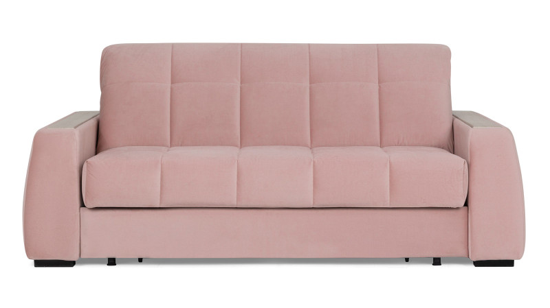 Диван - кровать Domo Pro с накладкой цвета ясень, стежка квадрат, ткань Sky Velvet 01 140x216 — в мебель-центре Озерцо