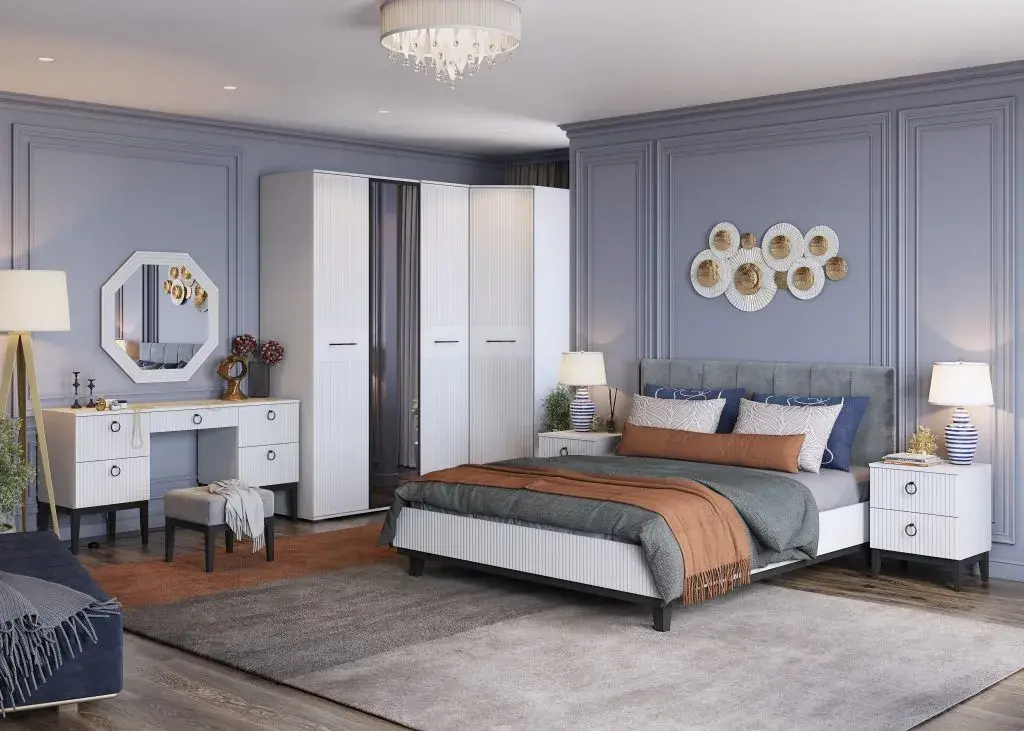 Тумба прикроватная Шарлиз (Белое сияние/Белый снег) — Мебель-центр Озерцо