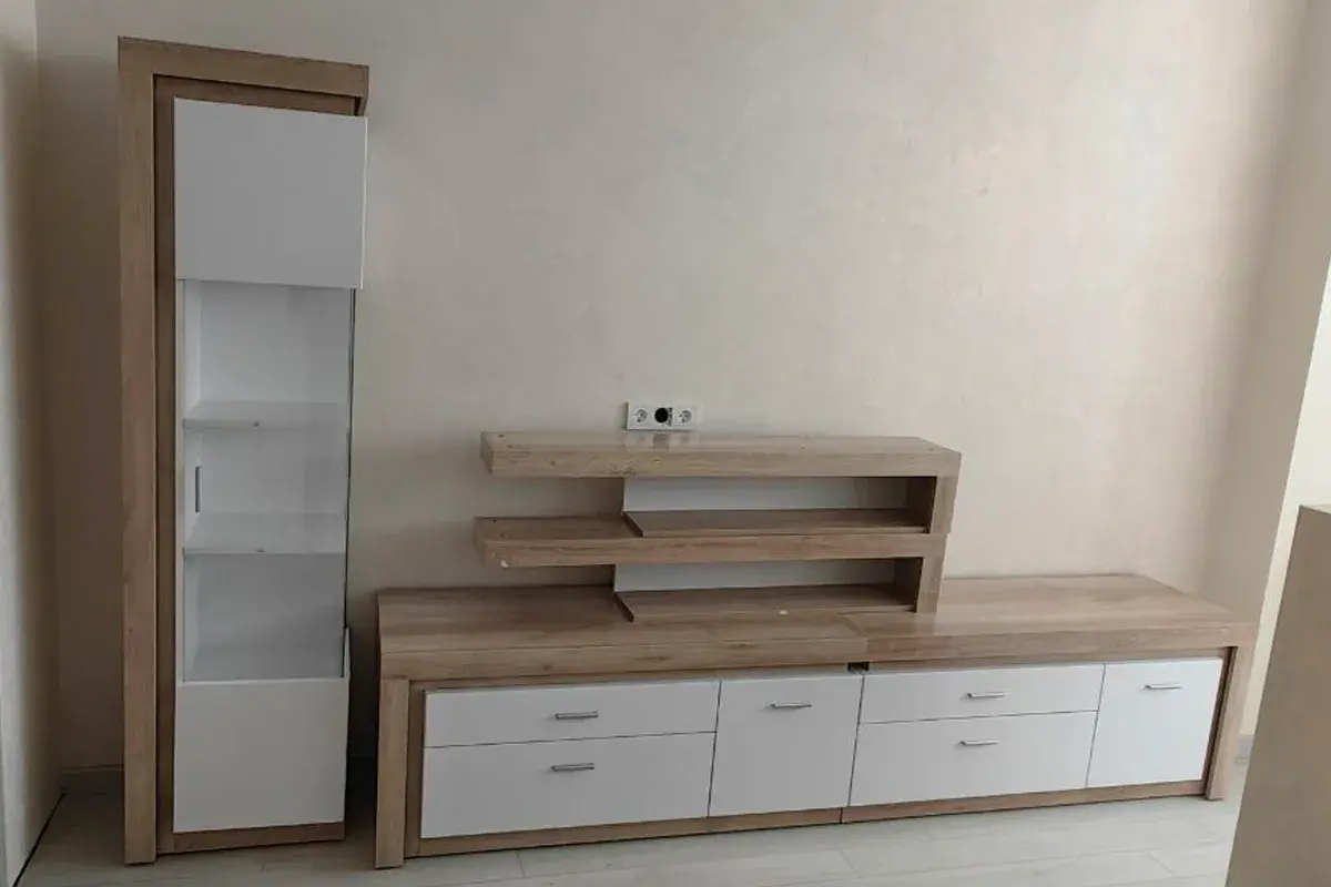 Полка навесная Люмен 4 белый снег глянец — Мебель-центр Озерцо