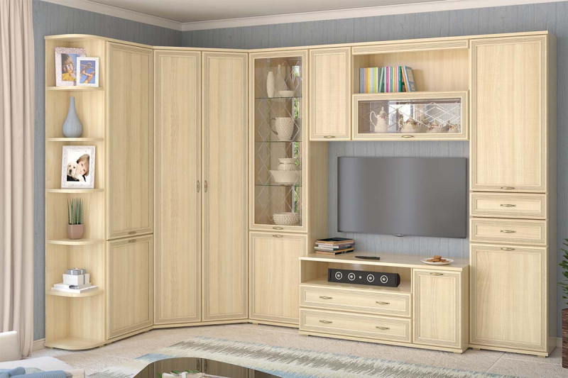 Гостиная Карина-18 (Ясень Асахи) — Мебель-центр Озерцо