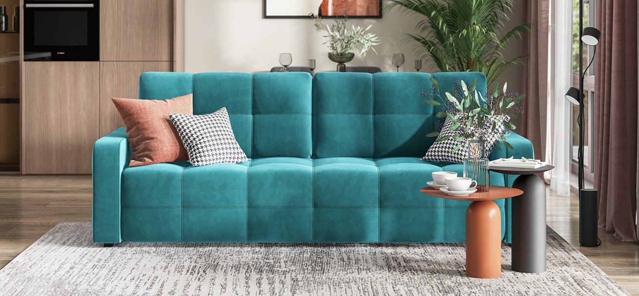 Диван Денди велюр Monolit зеленый — купить в Озерце