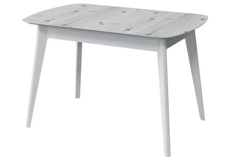 Стол Прайм 1200 (Бискайская Сосна/ПУ белый) - купить в Озерце