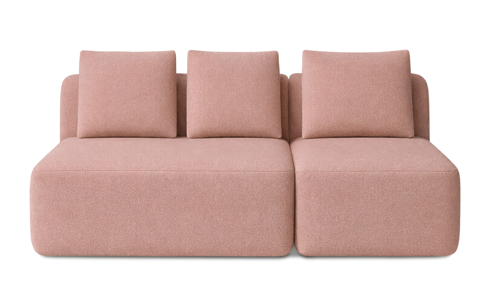 Диван модульный Мольто-2 секц-пуф 125+85-спинка 125+85-Тк. Royal I Sorbet 57x367 — купить в Озерце