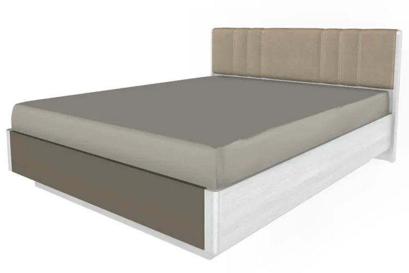 Кровать КР-4014-СЯ-ЛМ (Снежный Ясень/Латте Матовый) - купить в Озерце