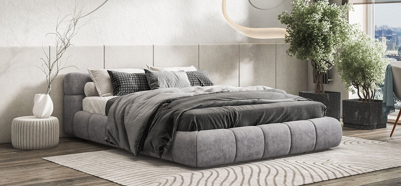 Босс Дрим Кровать+ПМ 180*200 Велюр Роял агат - купить в Озерце