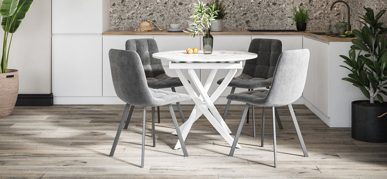 Стул НОРД велюр Velutto Серый, Черный - купить в Озерце