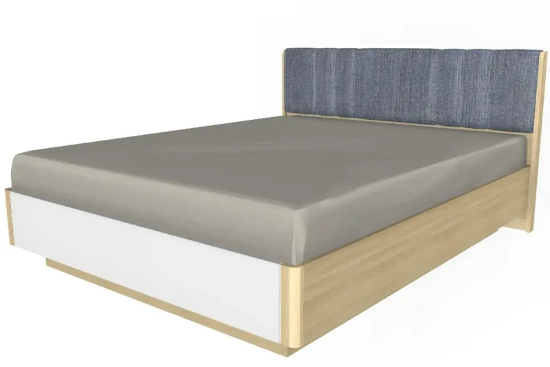 Кровать КР-4013-АС-БГ (Ясень Асахи/Белый Бриллиант Глянцевый) - купить в Озерце