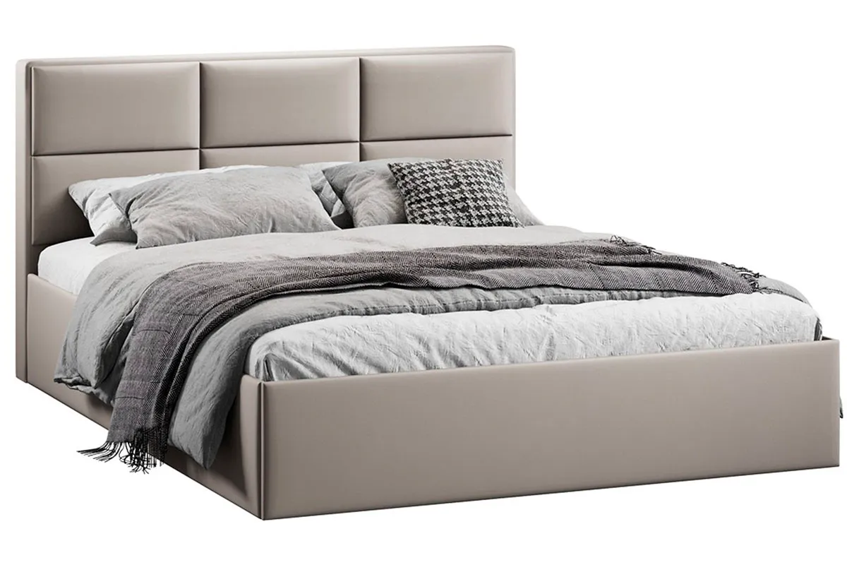 Кровать Стелла с ПМ Тип 1 и заглушиной 160х200 (Велюр/Confetti Smoke) - купить в Озерце