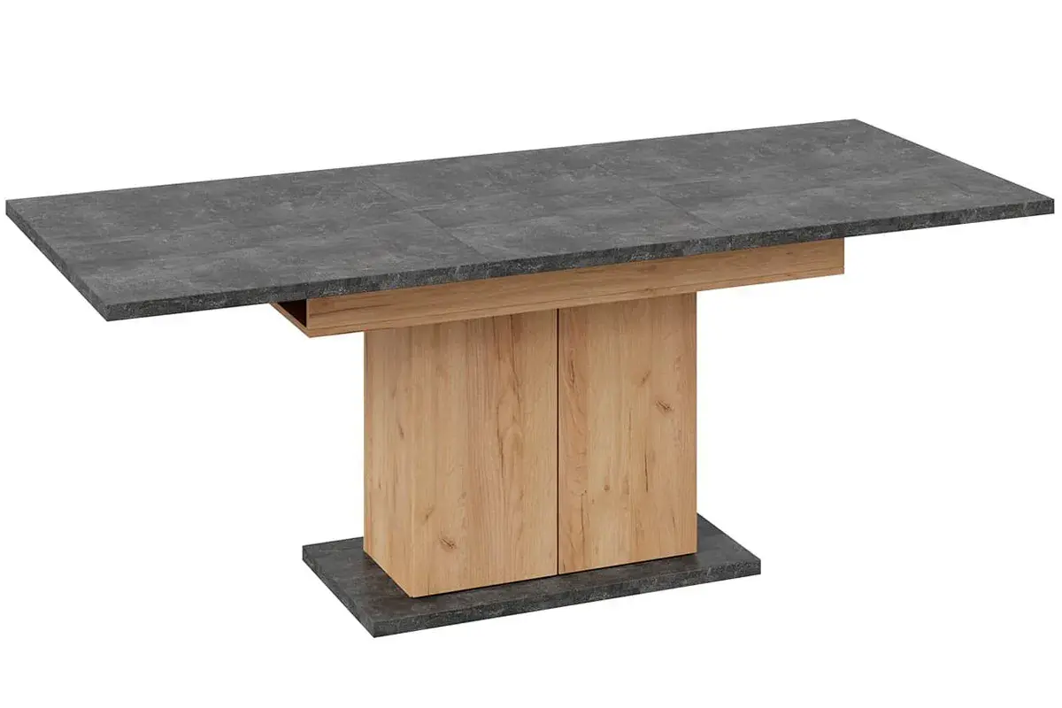 Стол раздвижной Детройт Тип 1 (Дуб Крафт золотой/Ателье темное) - купить в Озерце