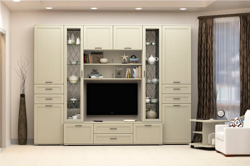 Гостиная Карина комплект 3 (Серый Кашемир) — Мебель-центр Озерцо