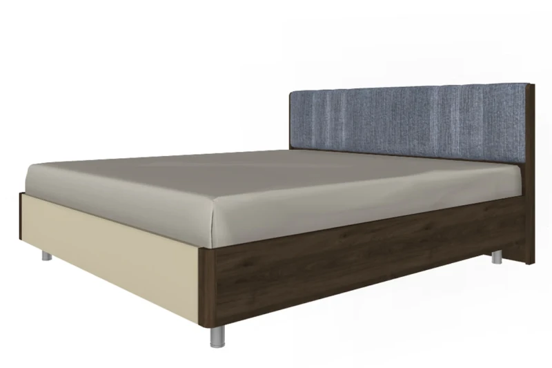 Кровать КР-5014-ГТ-КМ-В 180х200 (Гикори Джексон Темный/Кашемир Матовый/Велюр) - купить в Озерце